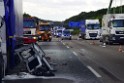 Schwerer LKW VU PKlemm A 4 Rich Olpe auf der Rodenkirchener Bruecke P340